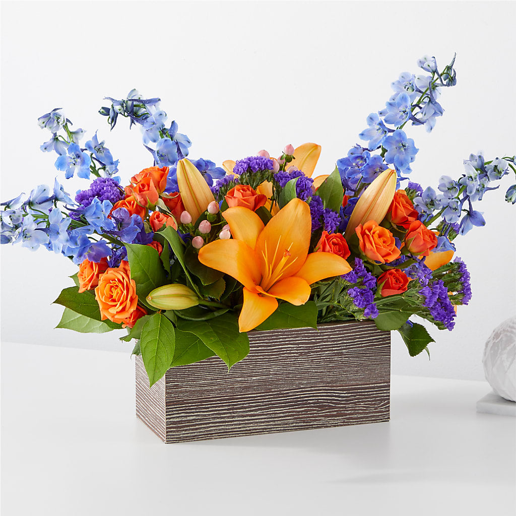 Radiant Citrus Box Bouquet – Floral Expressions, Auburn IL