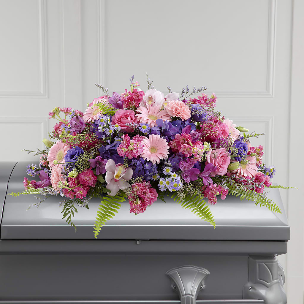 Glorious Garden Casket Spray – Floral Expressions, Auburn IL