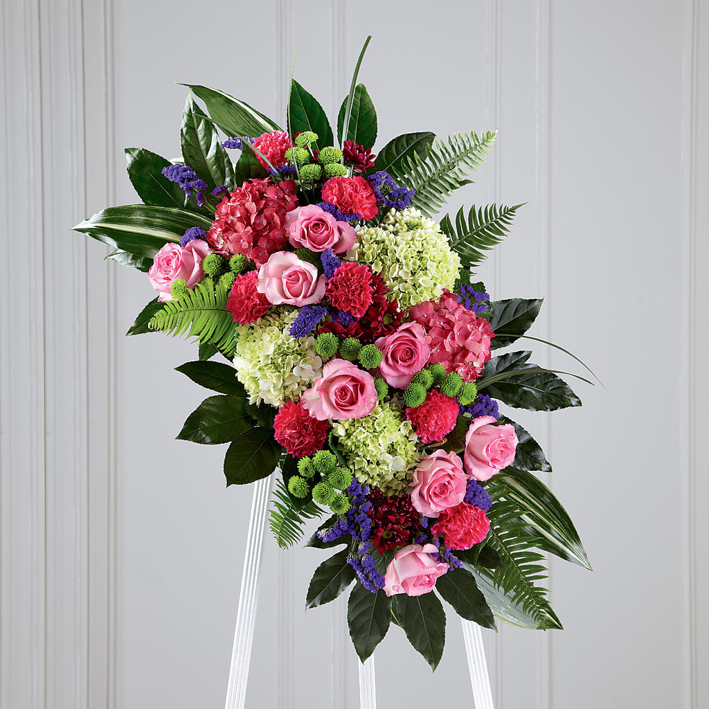 Refreshing Mix Standing Spray – Floral Expressions, Auburn IL