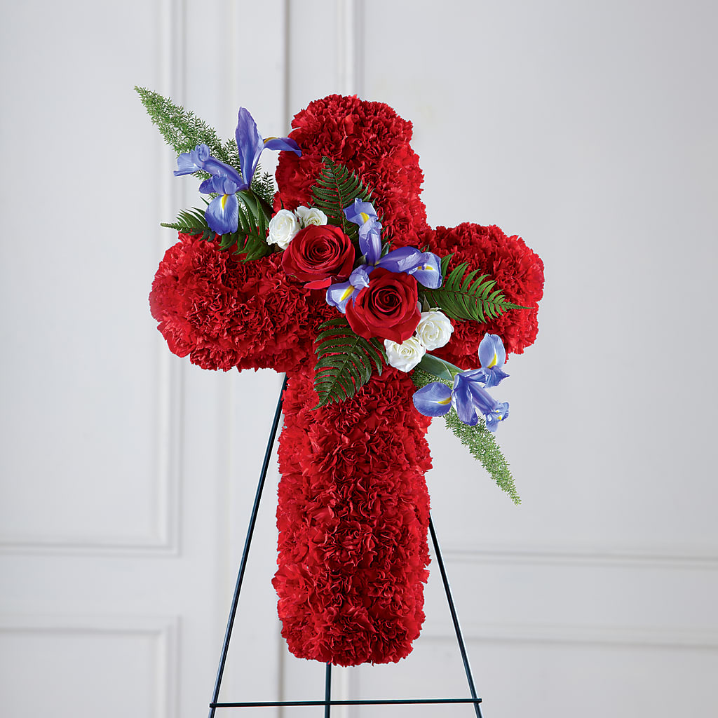Faithful Hero Floral Cross – Floral Expressions, Auburn IL