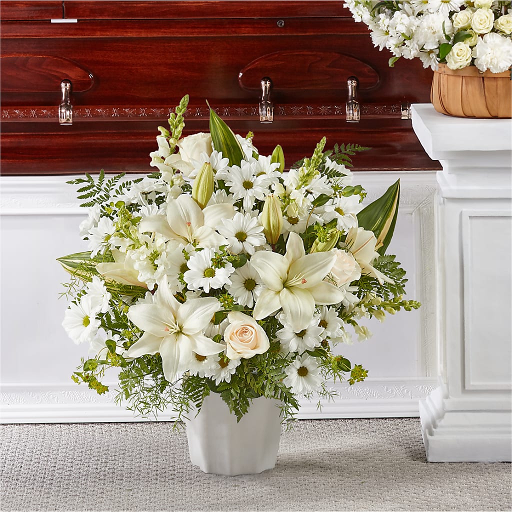 Thoughts of Tranquility Floor Basket – Floral Expressions, Auburn IL