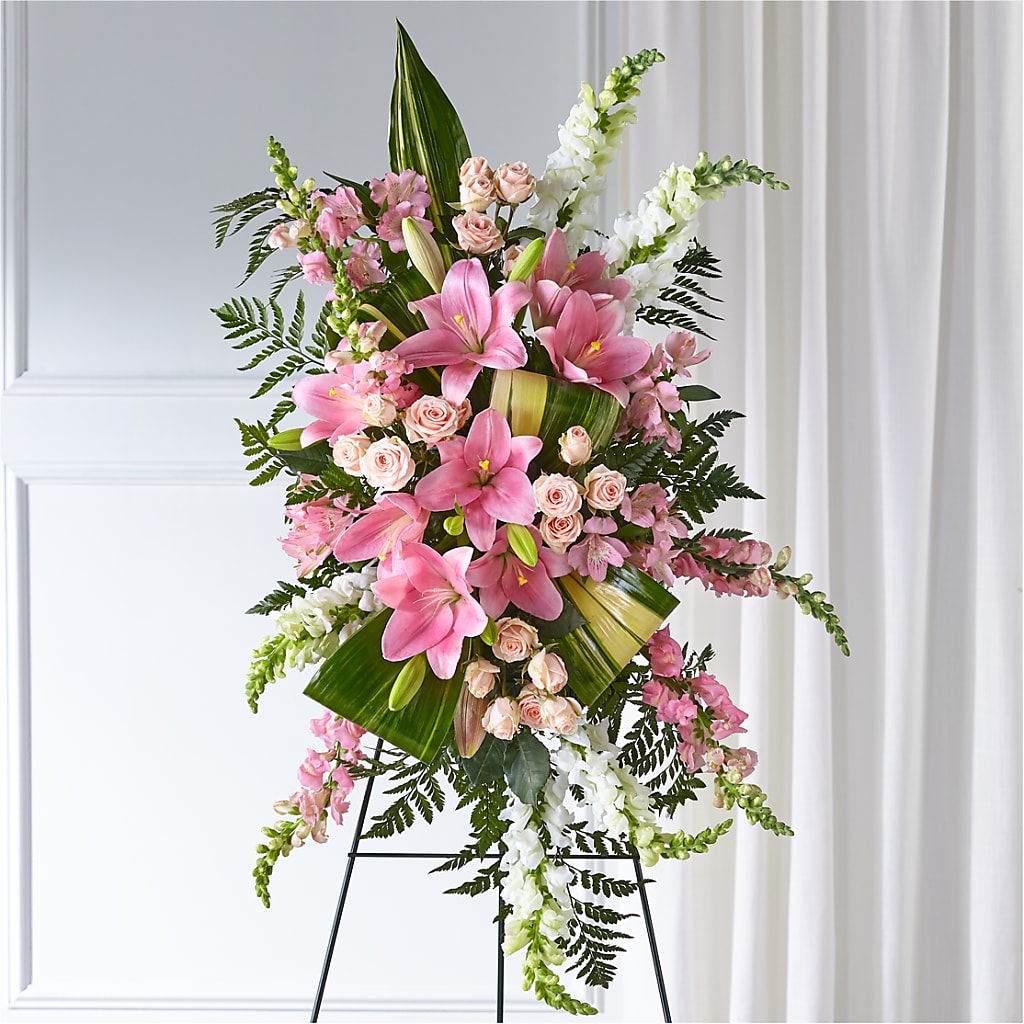 Elegant Embrace Standing Spray – Floral Expressions, Auburn IL
