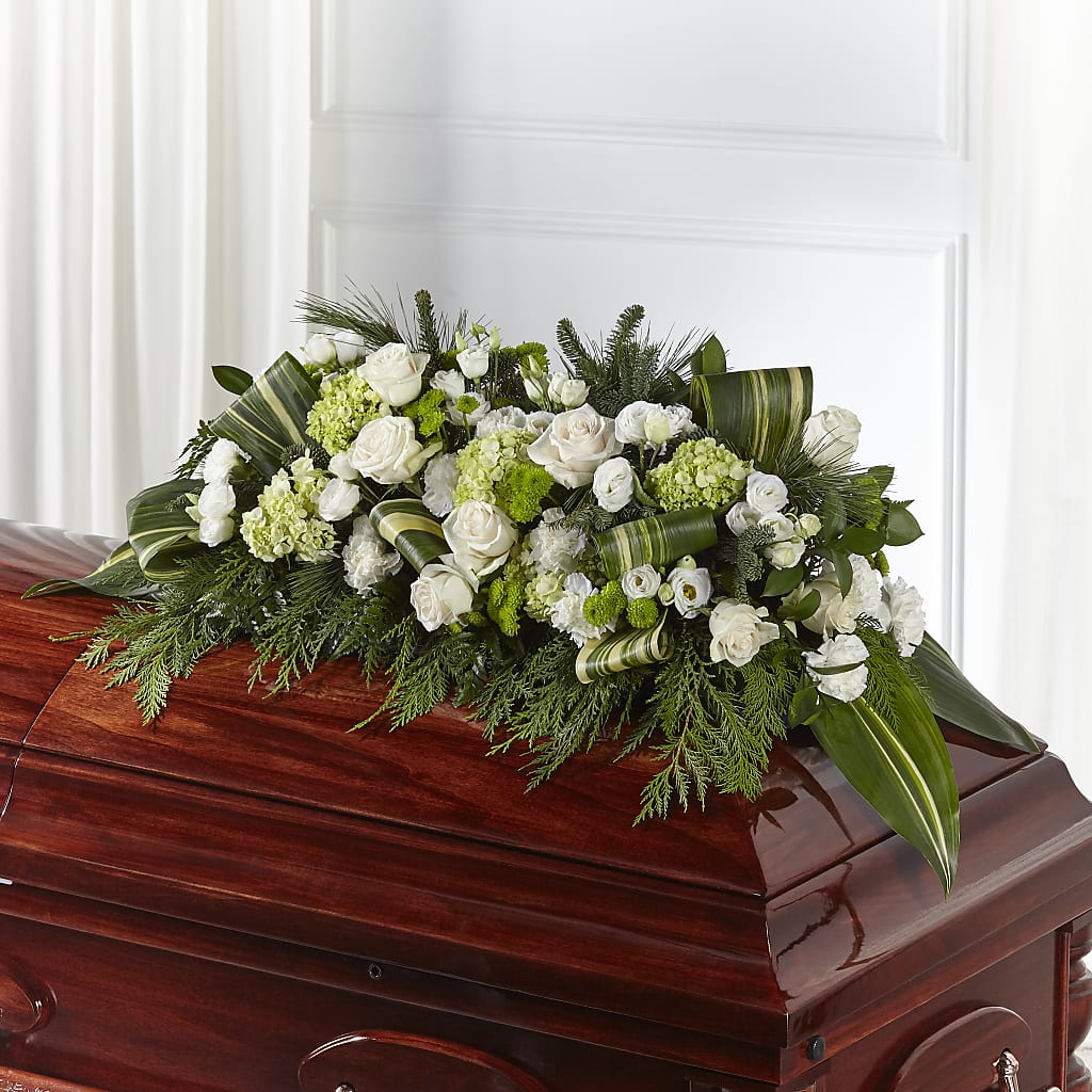 Hopeful Gesture Casket Spray – Floral Expressions, Auburn IL