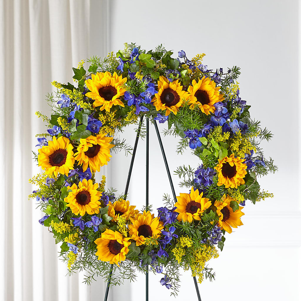 Bright Rays Wreath – Floral Expressions, Auburn IL
