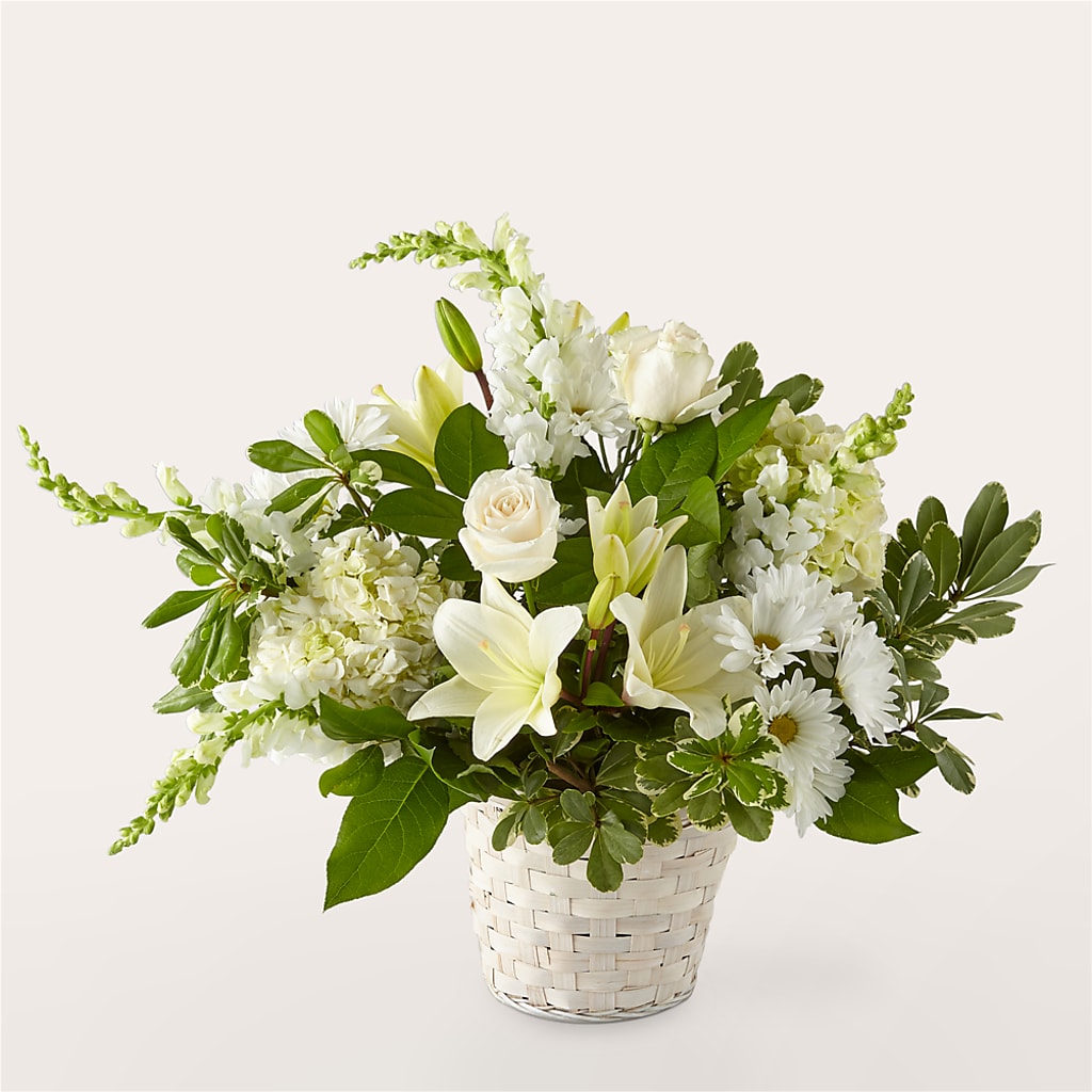 Ivory Elegance Floral Basket – Floral Expressions, Auburn IL