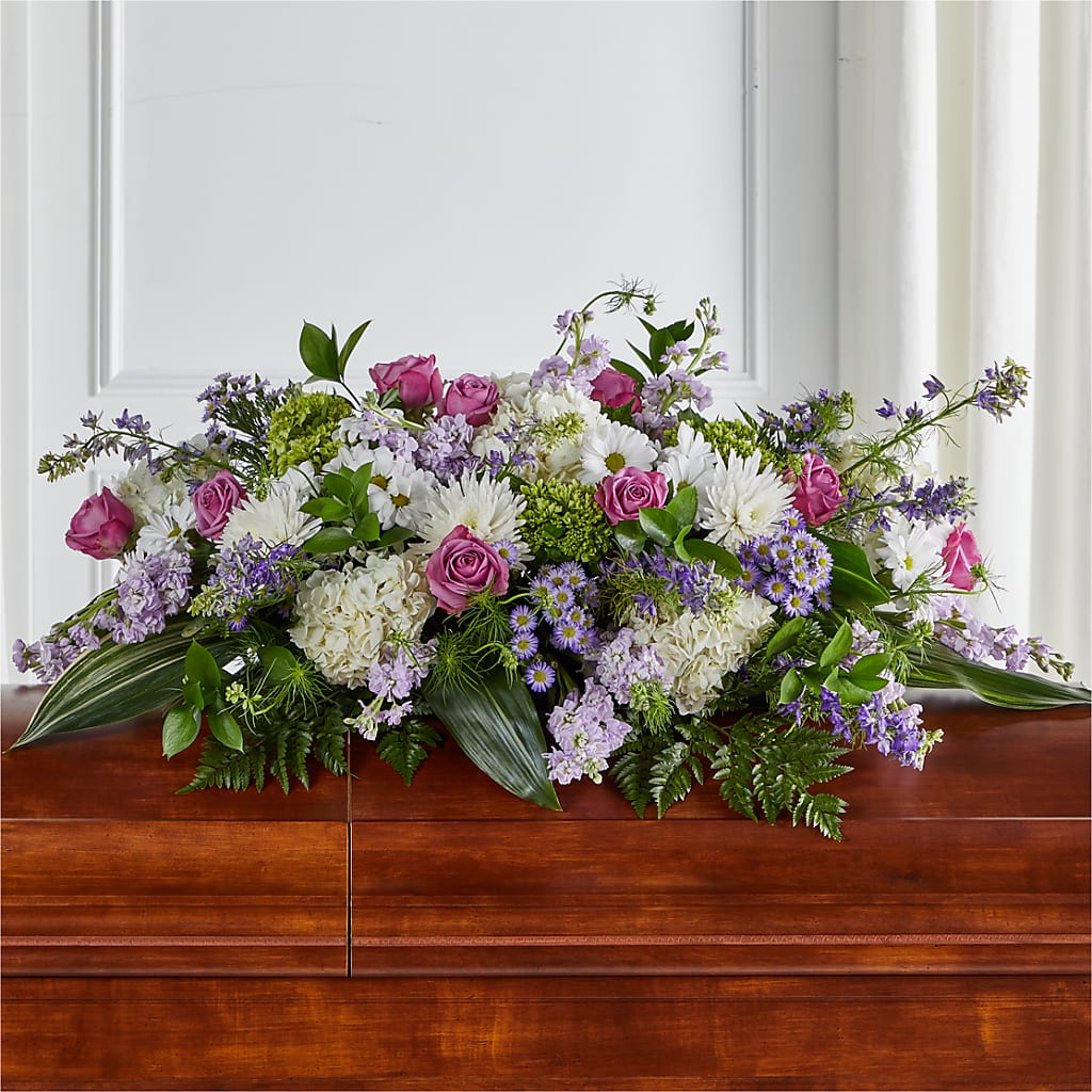 Meadows of Serenity Casket Spray – Floral Expressions, Auburn IL