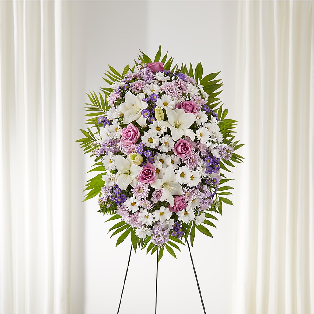 Surrounded by Love Standing Spray – Floral Expressions, Auburn IL