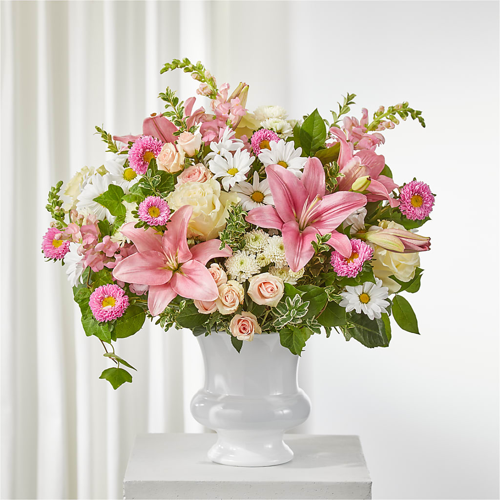 Empathetic Blooms Urn Arrangement – Floral Expressions, Auburn IL