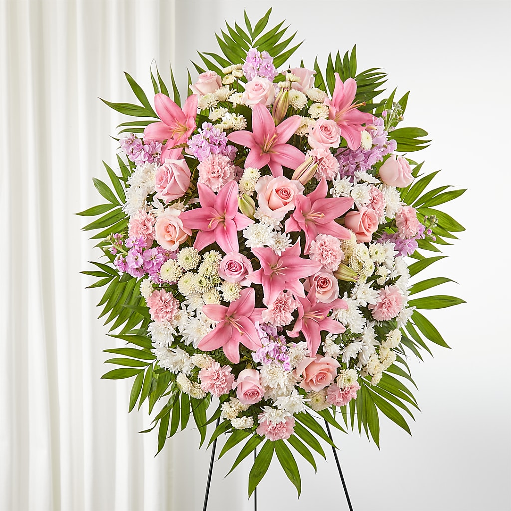 Offering Solace Standing Spray – Floral Expressions, Auburn IL