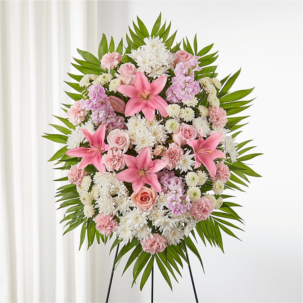Offering Solace Standing Spray – Floral Expressions, Auburn IL