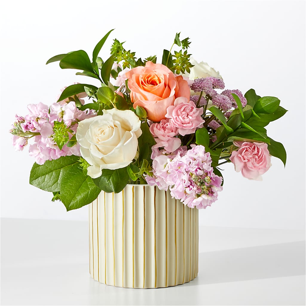 French Market Bouquet with Ivory Vase – Floral Expressions, Auburn IL