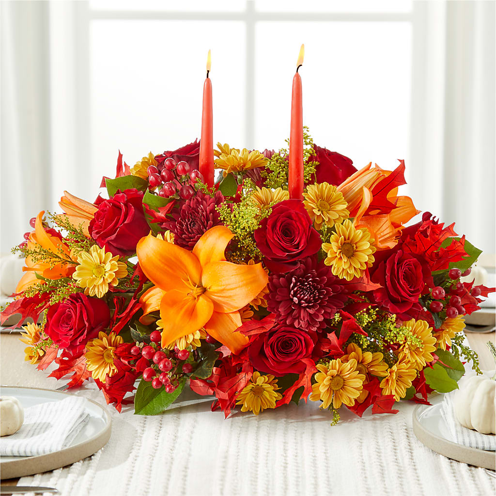 Autumn's Embrace Centerpiece – Floral Expressions, Auburn IL