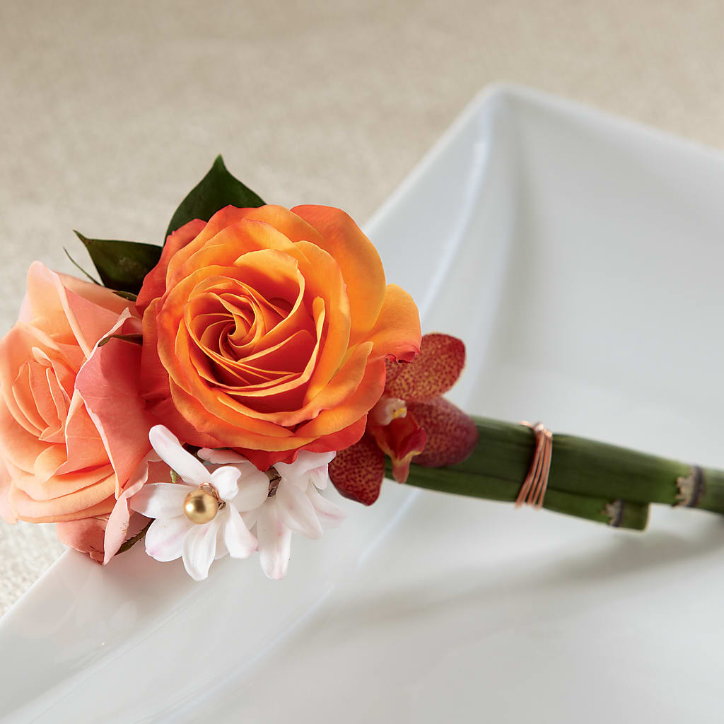 Sunset Dream Boutonniere – Floral Expressions, Auburn IL