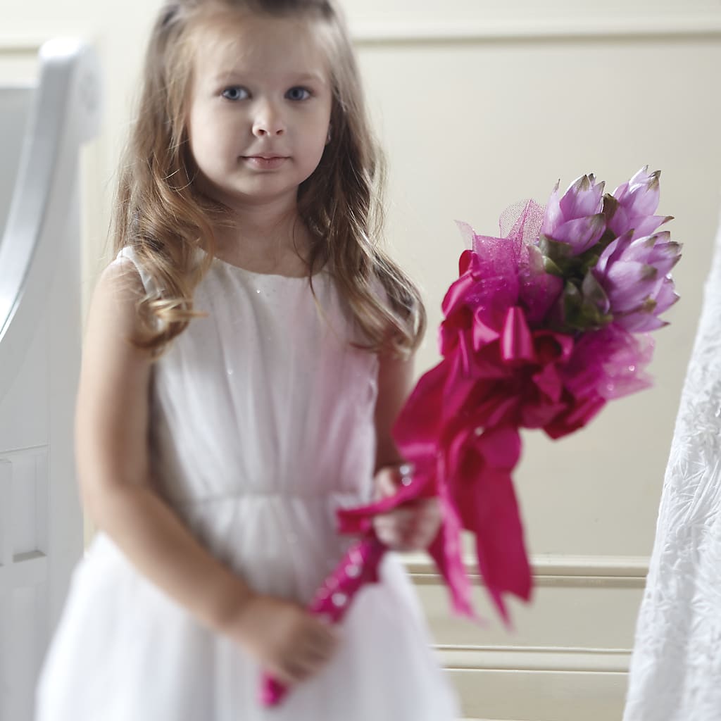 Sparkle Pink Flower Girl Bouquet – Floral Expressions, Auburn IL