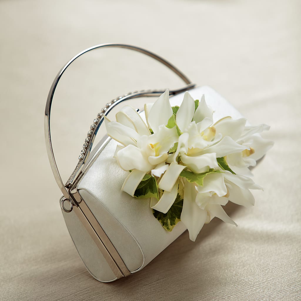 White Purse Decor – Floral Expressions, Auburn IL