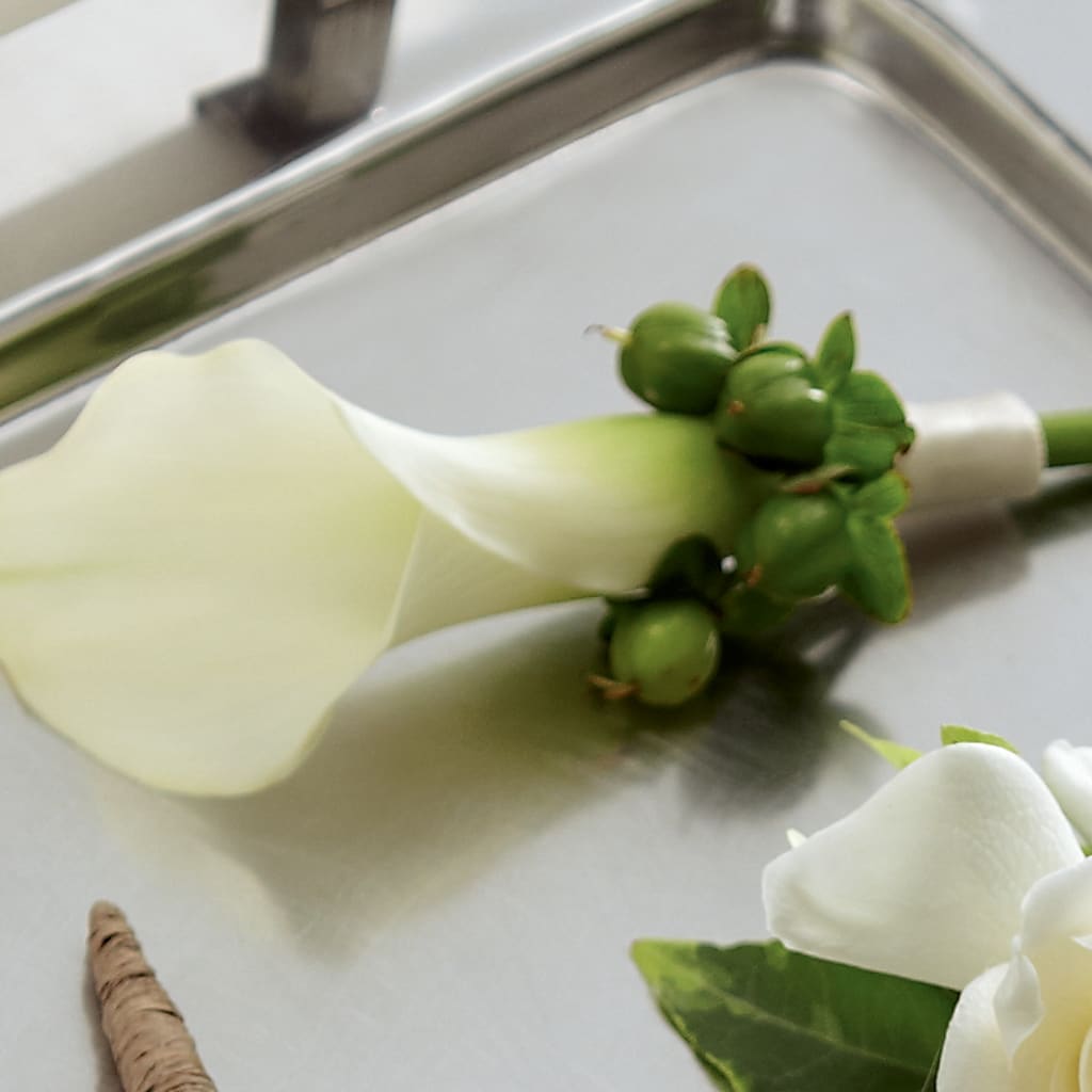 White Calla Boutonniere – Floral Expressions, Auburn IL