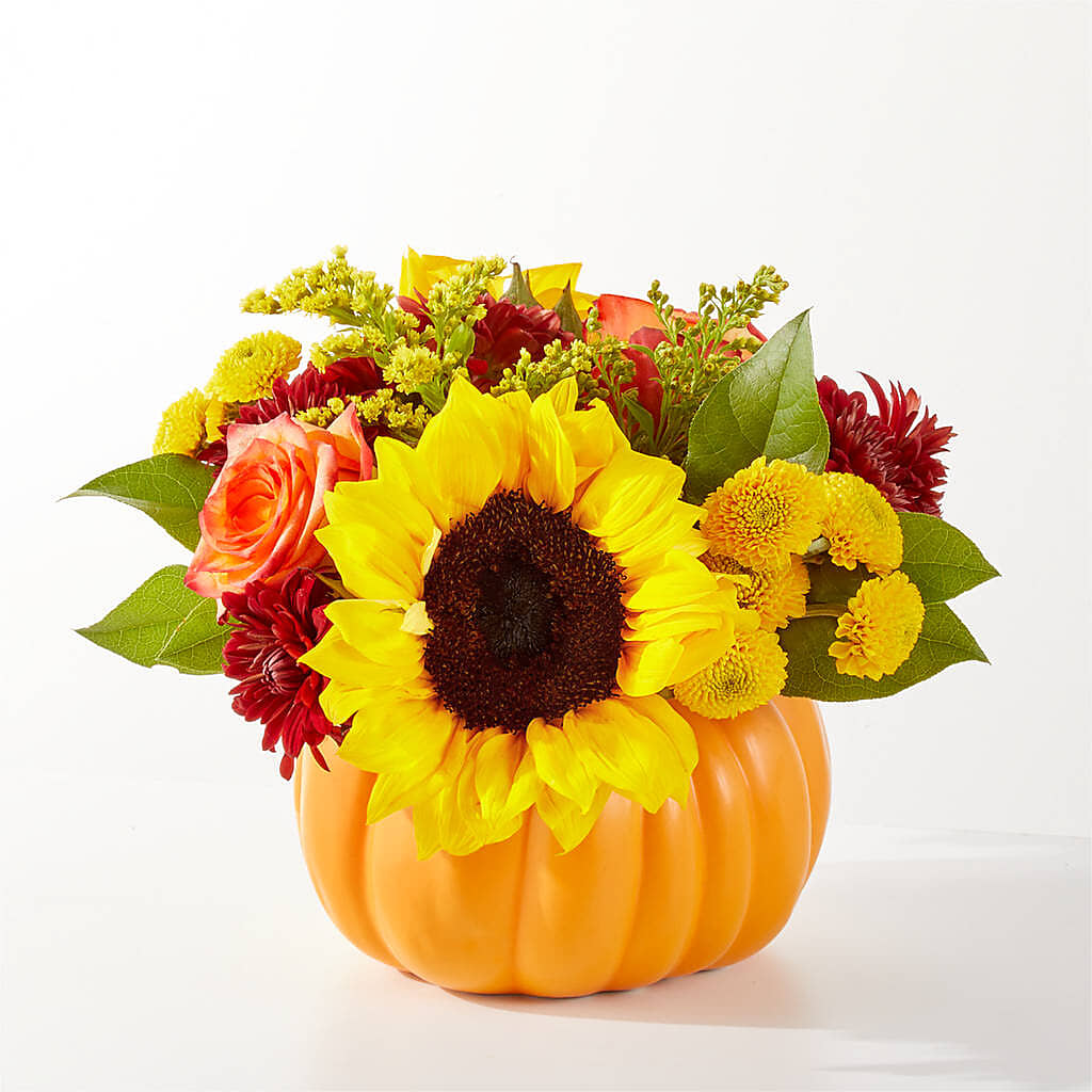 Golden Gourd Pumpkin Bouquet –  Floral Expressions, Auburn IL