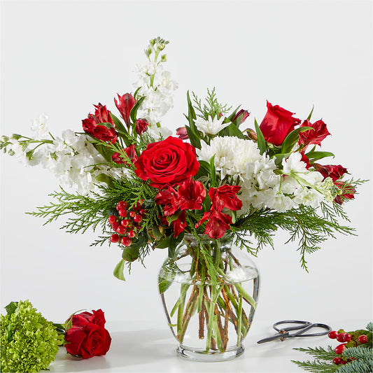 Merry Moment Bouquet – A Florist Original –  Floral Expressions, Auburn IL