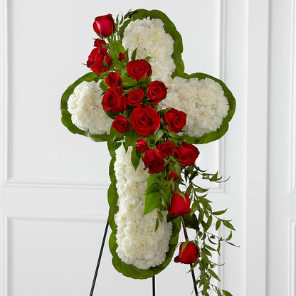 Floral Cross Easel –  Floral Expressions, Auburn IL
