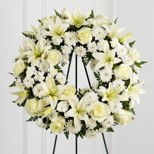 Treasured Tribute Wreath –  Floral Expressions, Auburn IL