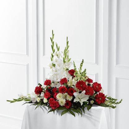 Crimson & White Arrangement –  Floral Expressions, Auburn IL
