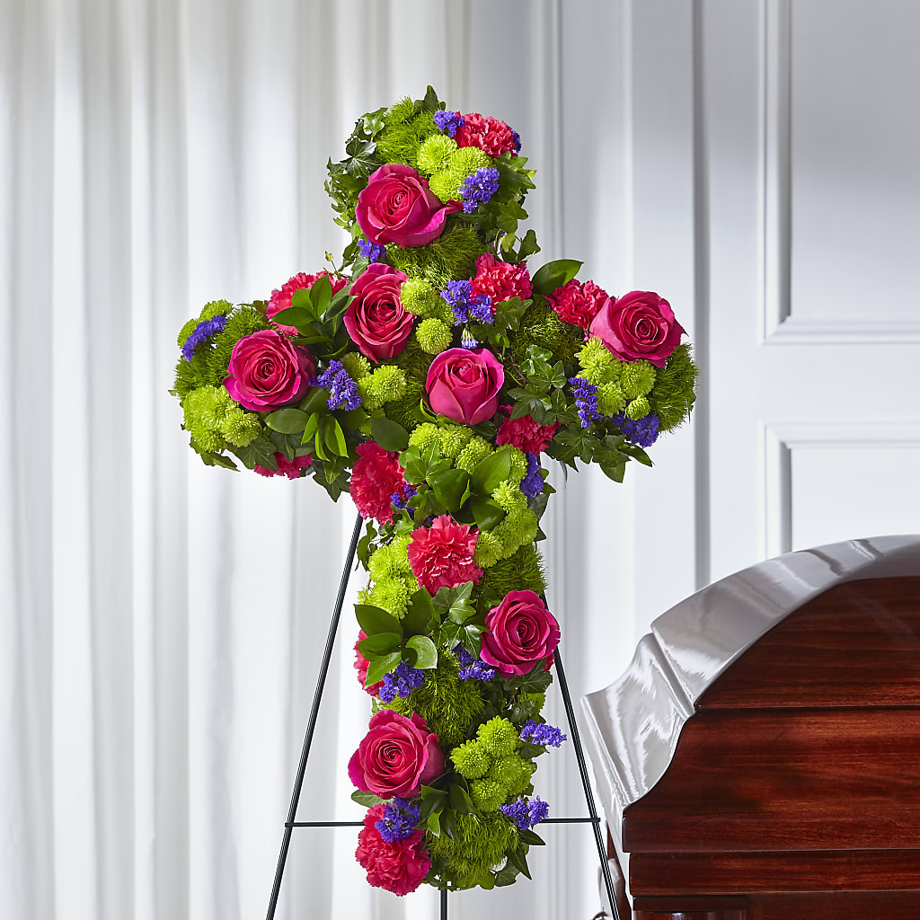 Tribute Rose Floral Cross –  Floral Expressions, Auburn IL