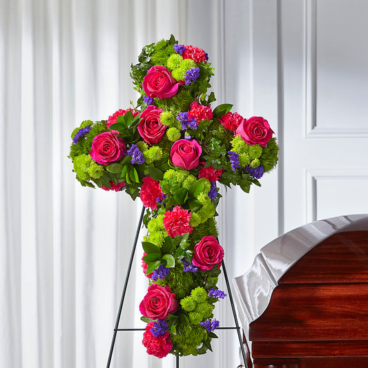 Tribute Rose Floral Cross –  Floral Expressions, Auburn IL