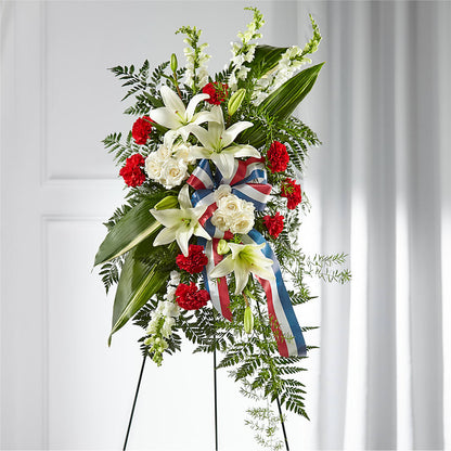 Stars of Life Standing Spray –  Floral Expressions, Auburn IL