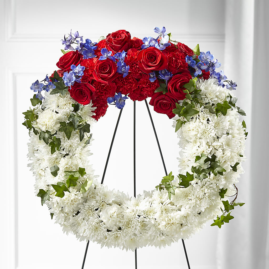 Patriotic Passion Wreath –  Floral Expressions, Auburn IL