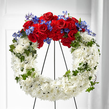 Patriotic Passion Wreath –  Floral Expressions, Auburn IL