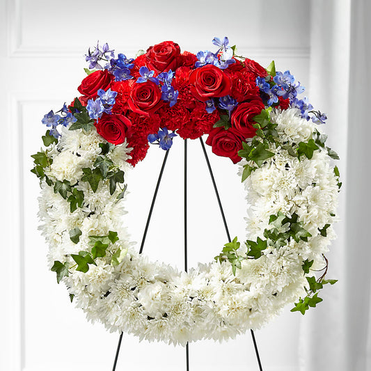 Patriotic Passion Wreath –  Floral Expressions, Auburn IL