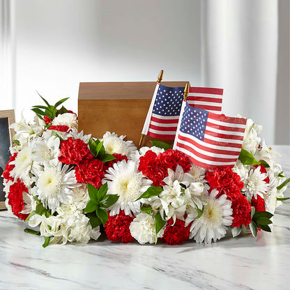 Spirit of Patriotism Cremation Adornment –  Floral Expressions, Auburn IL