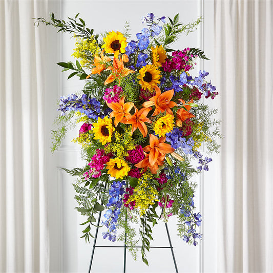 Sunlit Memories Standing Spray (Standard) –  Floral Expressions, Auburn IL