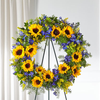 Bright Rays Wreath –  Floral Expressions, Auburn IL