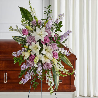 Grateful Hearts Standing Spray –  Floral Expressions, Auburn IL
