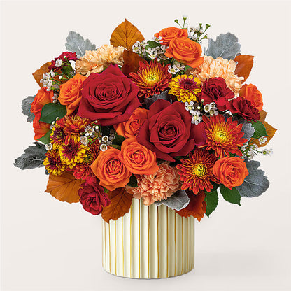 Merlot Bouquet with Ivory Vase –  Floral Expressions, Auburn IL
