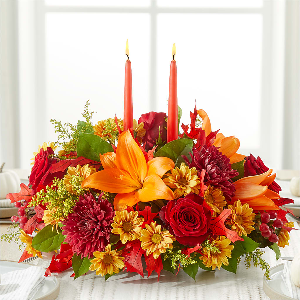 Autumn's Embrace Centerpiece –  Floral Expressions, Auburn IL