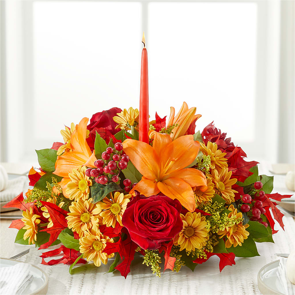 Autumn's Embrace Centerpiece –  Floral Expressions, Auburn IL