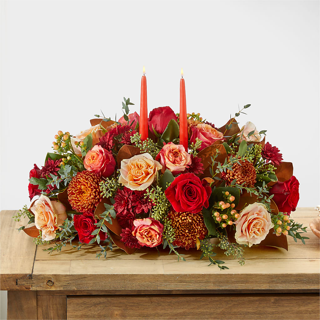 Gather Near Centerpiece –  Floral Expressions, Auburn IL