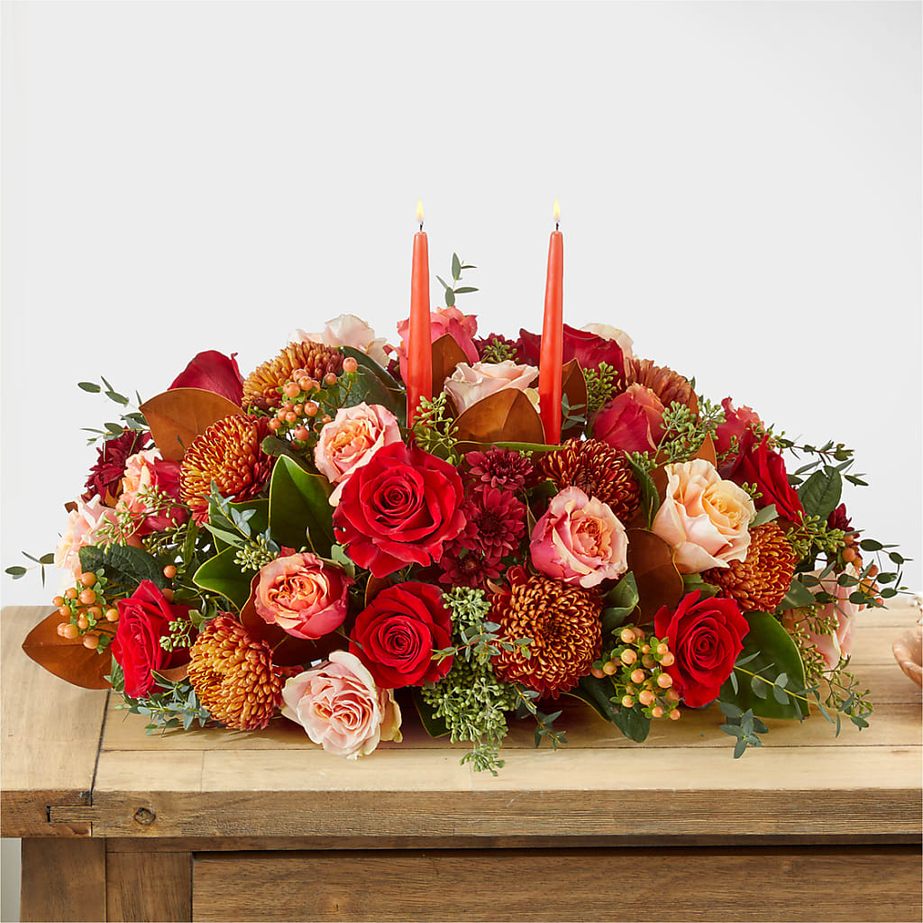 Gather Near Centerpiece –  Floral Expressions, Auburn IL