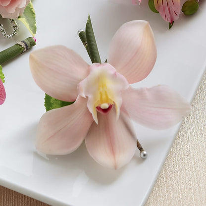 Pink Cymbidium Boutonniere –  Floral Expressions, Auburn IL