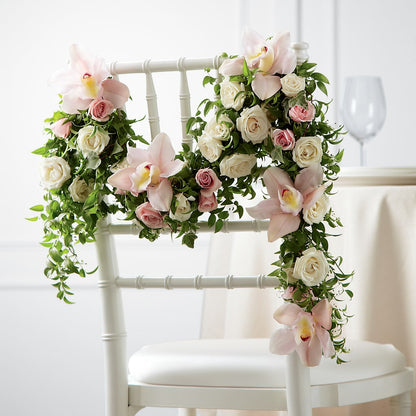 Orchid Rose Chair Décor –  Floral Expressions, Auburn IL